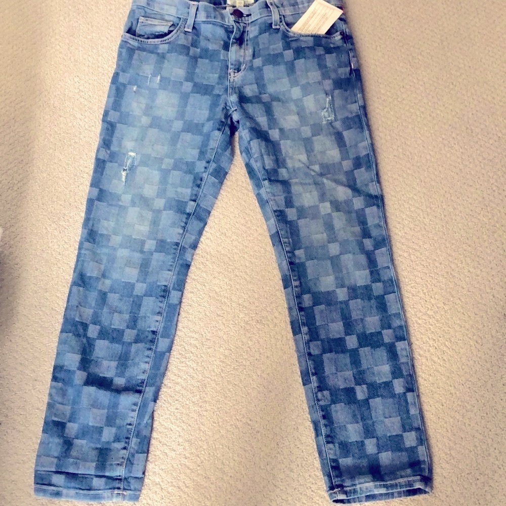 Current/Elliott The Fling‎ in checkered denim 27